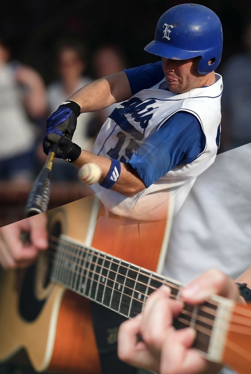 baseball and guitar